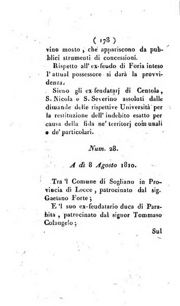 Bullettino delle sentenze emanate dalla Suprema commissione per le liti fra i già baroni ed i comuni