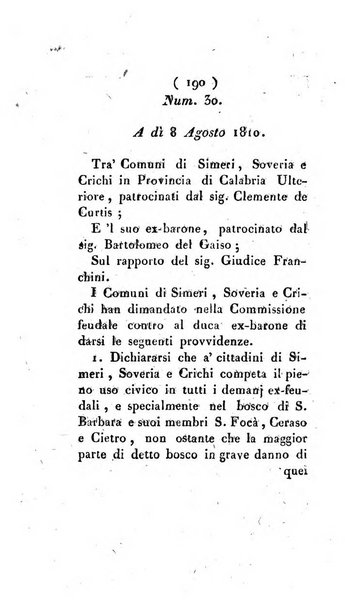 Bullettino delle sentenze emanate dalla Suprema commissione per le liti fra i già baroni ed i comuni