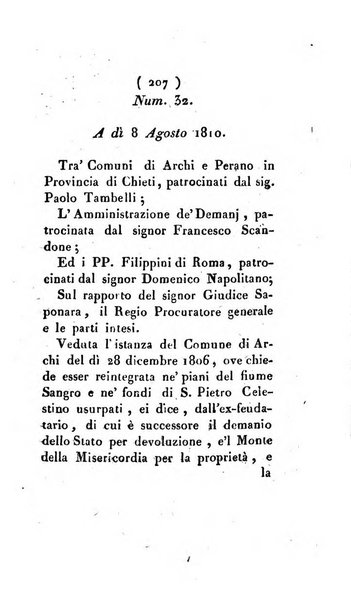 Bullettino delle sentenze emanate dalla Suprema commissione per le liti fra i già baroni ed i comuni