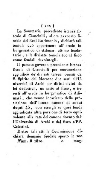 Bullettino delle sentenze emanate dalla Suprema commissione per le liti fra i già baroni ed i comuni