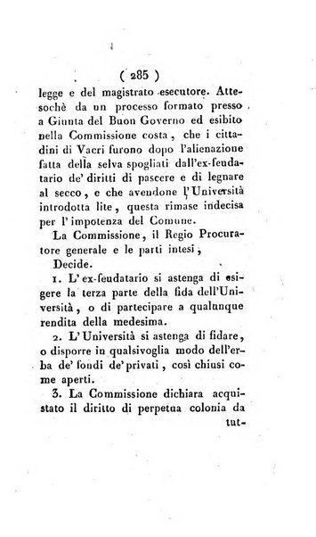 Bullettino delle sentenze emanate dalla Suprema commissione per le liti fra i già baroni ed i comuni