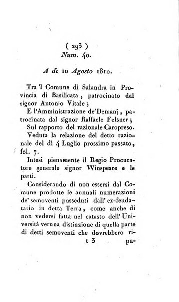 Bullettino delle sentenze emanate dalla Suprema commissione per le liti fra i già baroni ed i comuni