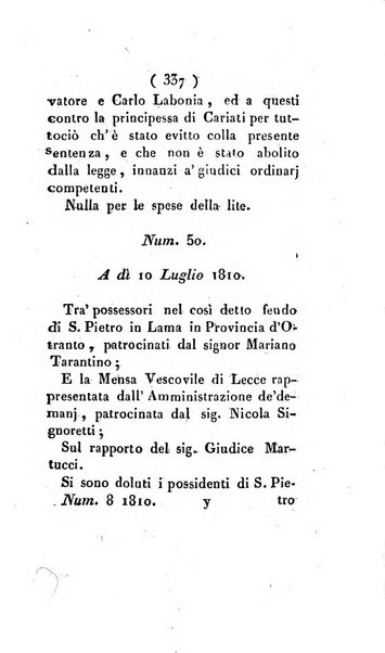 Bullettino delle sentenze emanate dalla Suprema commissione per le liti fra i già baroni ed i comuni