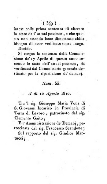 Bullettino delle sentenze emanate dalla Suprema commissione per le liti fra i già baroni ed i comuni