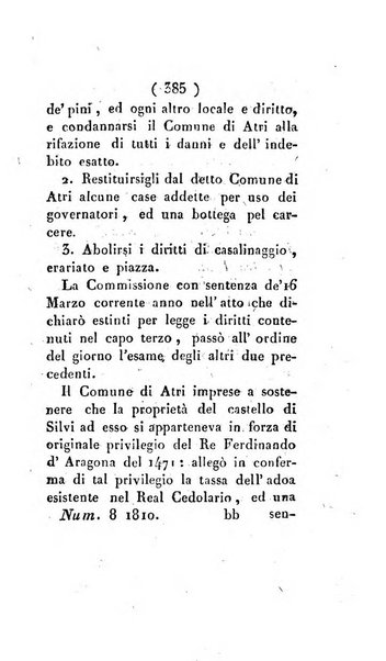 Bullettino delle sentenze emanate dalla Suprema commissione per le liti fra i già baroni ed i comuni