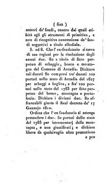 Bullettino delle sentenze emanate dalla Suprema commissione per le liti fra i già baroni ed i comuni