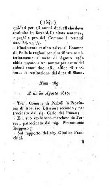 Bullettino delle sentenze emanate dalla Suprema commissione per le liti fra i già baroni ed i comuni