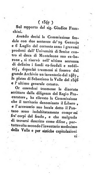 Bullettino delle sentenze emanate dalla Suprema commissione per le liti fra i già baroni ed i comuni