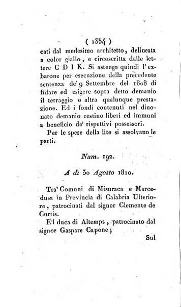 Bullettino delle sentenze emanate dalla Suprema commissione per le liti fra i già baroni ed i comuni