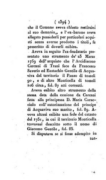 Bullettino delle sentenze emanate dalla Suprema commissione per le liti fra i già baroni ed i comuni