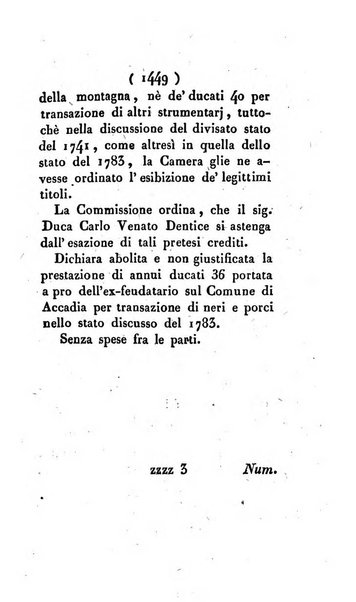 Bullettino delle sentenze emanate dalla Suprema commissione per le liti fra i già baroni ed i comuni