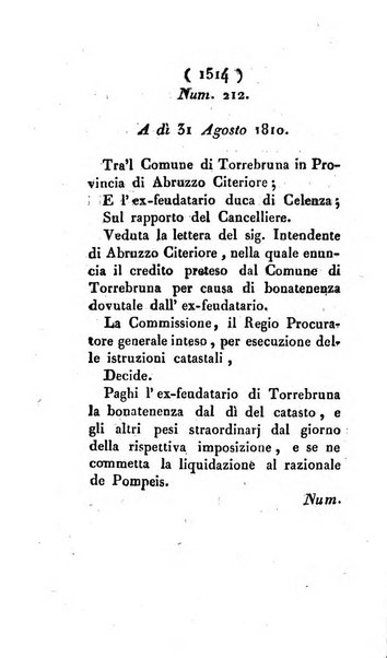 Bullettino delle sentenze emanate dalla Suprema commissione per le liti fra i già baroni ed i comuni