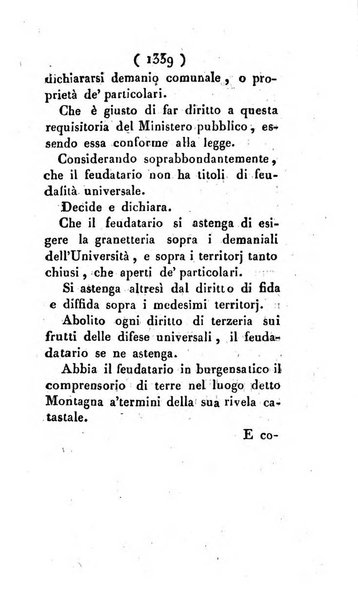 Bullettino delle sentenze emanate dalla Suprema commissione per le liti fra i già baroni ed i comuni