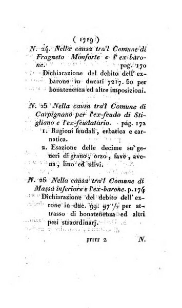 Bullettino delle sentenze emanate dalla Suprema commissione per le liti fra i già baroni ed i comuni