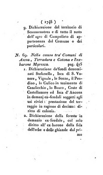 Bullettino delle sentenze emanate dalla Suprema commissione per le liti fra i già baroni ed i comuni