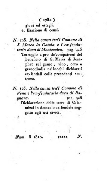 Bullettino delle sentenze emanate dalla Suprema commissione per le liti fra i già baroni ed i comuni