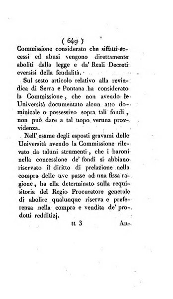 Bullettino delle sentenze emanate dalla Suprema commissione per le liti fra i già baroni ed i comuni