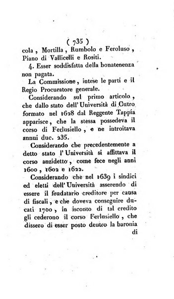 Bullettino delle sentenze emanate dalla Suprema commissione per le liti fra i già baroni ed i comuni