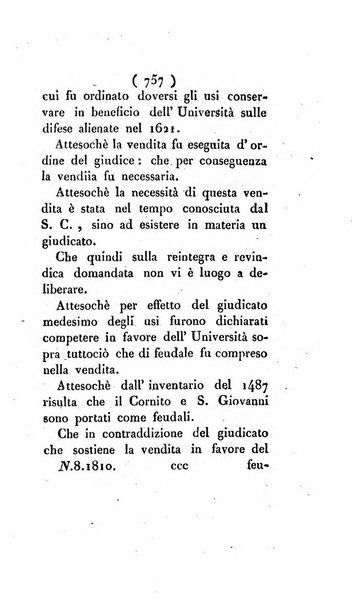 Bullettino delle sentenze emanate dalla Suprema commissione per le liti fra i già baroni ed i comuni