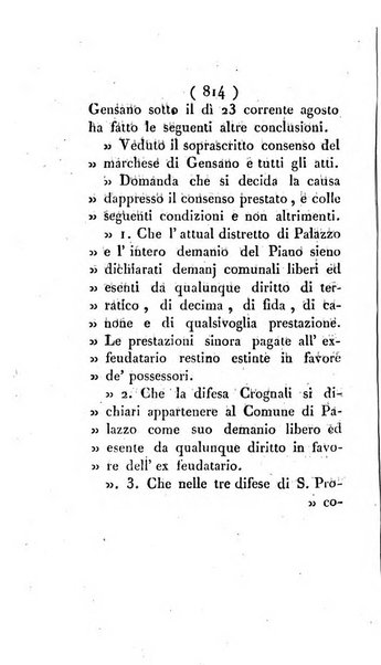 Bullettino delle sentenze emanate dalla Suprema commissione per le liti fra i già baroni ed i comuni