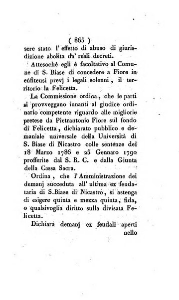 Bullettino delle sentenze emanate dalla Suprema commissione per le liti fra i già baroni ed i comuni