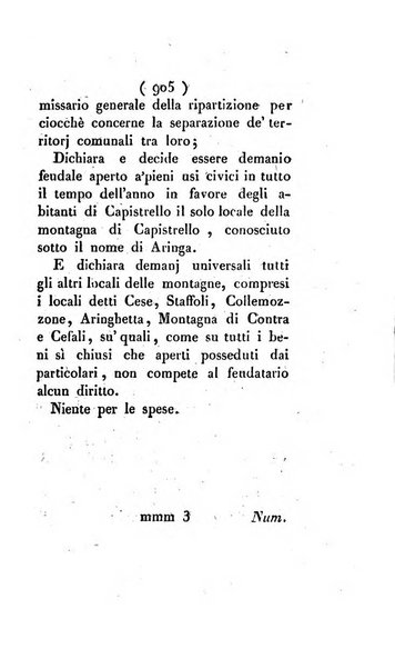 Bullettino delle sentenze emanate dalla Suprema commissione per le liti fra i già baroni ed i comuni