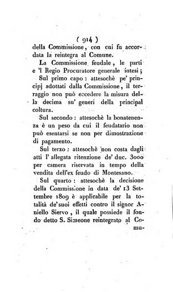 Bullettino delle sentenze emanate dalla Suprema commissione per le liti fra i già baroni ed i comuni