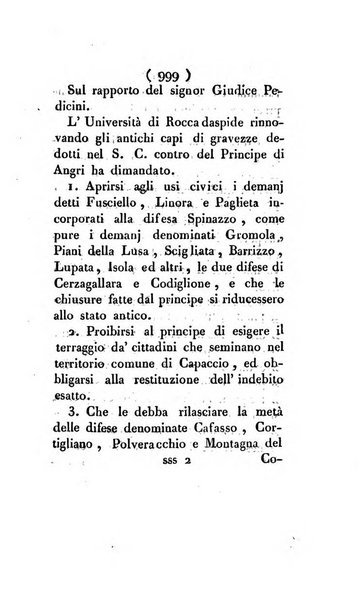 Bullettino delle sentenze emanate dalla Suprema commissione per le liti fra i già baroni ed i comuni