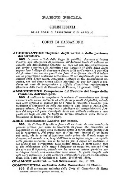 Annuario di giurisprudenza contemporanea amministrativa e finanziaria ossia raccolta di sentenze, pareri, massime, decisioni ...