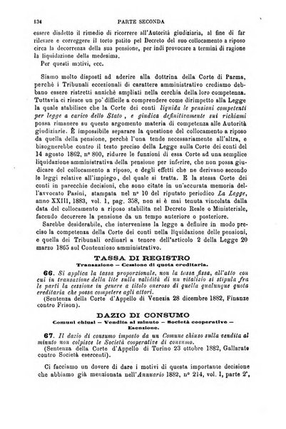 Annuario di giurisprudenza contemporanea amministrativa e finanziaria ossia raccolta di sentenze, pareri, massime, decisioni ...