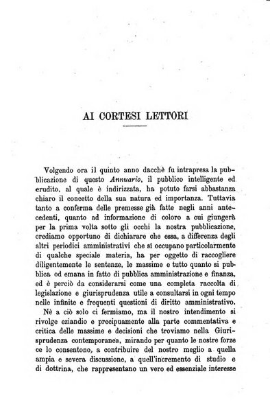 Annuario di giurisprudenza contemporanea amministrativa e finanziaria ossia raccolta di sentenze, pareri, massime, decisioni ...