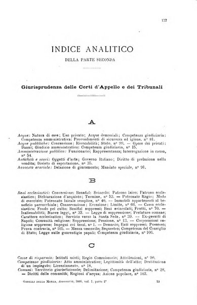 Annuario di giurisprudenza contemporanea amministrativa e finanziaria ossia raccolta di sentenze, pareri, massime, decisioni ...