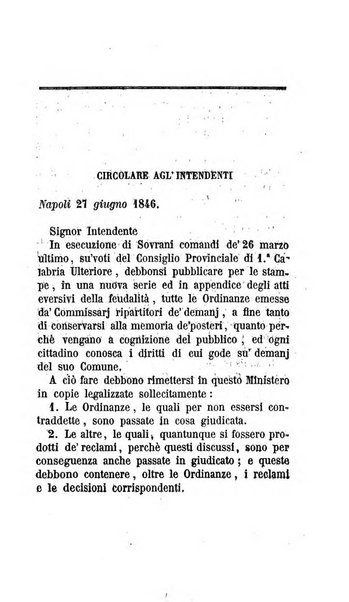 Bullettino delle ordinanze de' commissarj ripartitori de' demanj ex feudali e comunali nelle province dei rr.dd. al di qua del Faro in appendice degli atti eversivi della feudalita