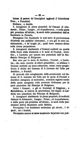 Bullettino delle ordinanze de' commissarj ripartitori de' demanj ex feudali e comunali nelle province dei rr.dd. al di qua del Faro in appendice degli atti eversivi della feudalita