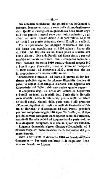 Bullettino delle ordinanze de' commissarj ripartitori de' demanj ex feudali e comunali nelle province dei rr.dd. al di qua del Faro in appendice degli atti eversivi della feudalita