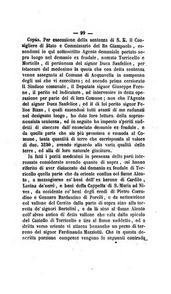 Bullettino delle ordinanze de' commissarj ripartitori de' demanj ex feudali e comunali nelle province dei rr.dd. al di qua del Faro in appendice degli atti eversivi della feudalita