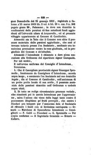 Bullettino delle ordinanze de' commissarj ripartitori de' demanj ex feudali e comunali nelle province dei rr.dd. al di qua del Faro in appendice degli atti eversivi della feudalita