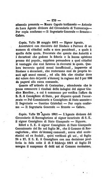 Bullettino delle ordinanze de' commissarj ripartitori de' demanj ex feudali e comunali nelle province dei rr.dd. al di qua del Faro in appendice degli atti eversivi della feudalita