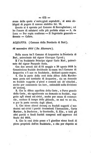 Bullettino delle ordinanze de' commissarj ripartitori de' demanj ex feudali e comunali nelle province dei rr.dd. al di qua del Faro in appendice degli atti eversivi della feudalita