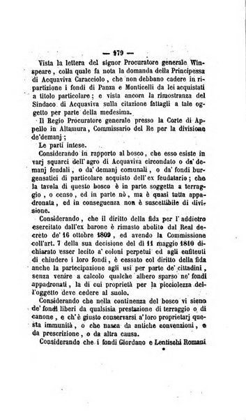 Bullettino delle ordinanze de' commissarj ripartitori de' demanj ex feudali e comunali nelle province dei rr.dd. al di qua del Faro in appendice degli atti eversivi della feudalita