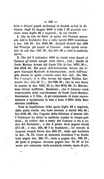 Bullettino delle ordinanze de' commissarj ripartitori de' demanj ex feudali e comunali nelle province dei rr.dd. al di qua del Faro in appendice degli atti eversivi della feudalita