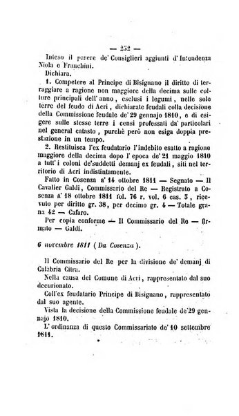 Bullettino delle ordinanze de' commissarj ripartitori de' demanj ex feudali e comunali nelle province dei rr.dd. al di qua del Faro in appendice degli atti eversivi della feudalita