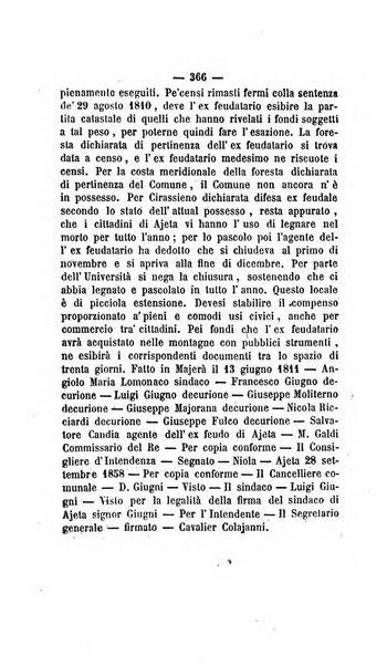 Bullettino delle ordinanze de' commissarj ripartitori de' demanj ex feudali e comunali nelle province dei rr.dd. al di qua del Faro in appendice degli atti eversivi della feudalita