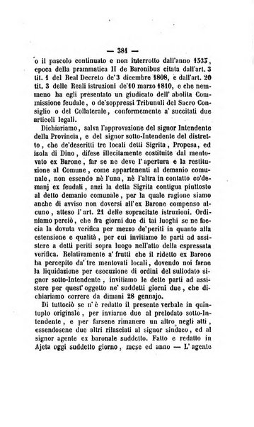 Bullettino delle ordinanze de' commissarj ripartitori de' demanj ex feudali e comunali nelle province dei rr.dd. al di qua del Faro in appendice degli atti eversivi della feudalita