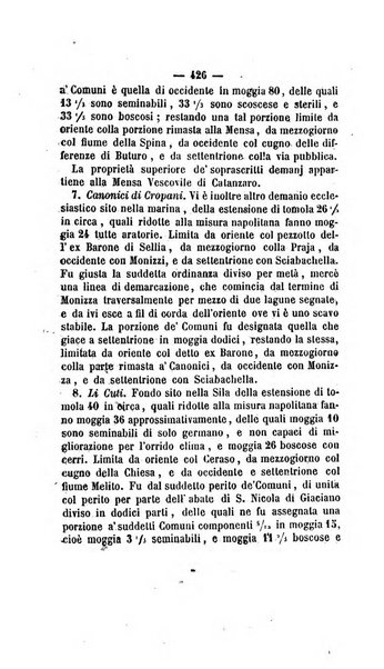 Bullettino delle ordinanze de' commissarj ripartitori de' demanj ex feudali e comunali nelle province dei rr.dd. al di qua del Faro in appendice degli atti eversivi della feudalita