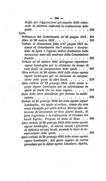 Bullettino delle ordinanze de' commissarj ripartitori de' demanj ex feudali e comunali nelle province dei rr.dd. al di qua del Faro in appendice degli atti eversivi della feudalita