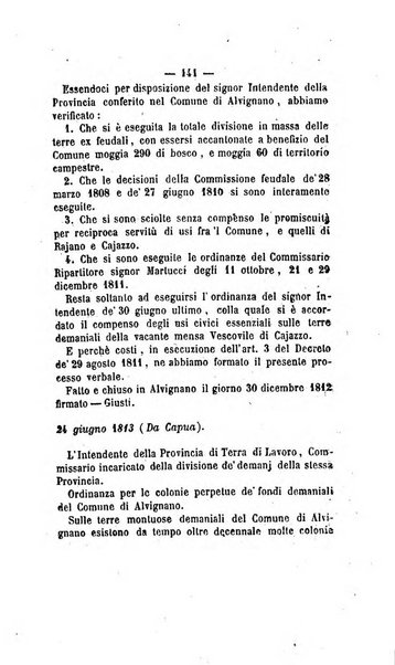 Bullettino delle ordinanze de' commissarj ripartitori de' demanj ex feudali e comunali nelle province dei rr.dd. al di qua del Faro in appendice degli atti eversivi della feudalita