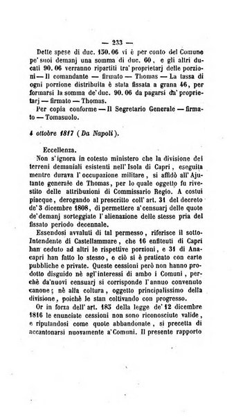 Bullettino delle ordinanze de' commissarj ripartitori de' demanj ex feudali e comunali nelle province dei rr.dd. al di qua del Faro in appendice degli atti eversivi della feudalita