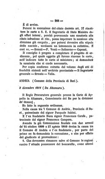 Bullettino delle ordinanze de' commissarj ripartitori de' demanj ex feudali e comunali nelle province dei rr.dd. al di qua del Faro in appendice degli atti eversivi della feudalita