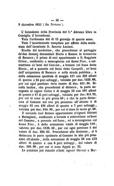 Bullettino delle ordinanze de' commissarj ripartitori de' demanj ex feudali e comunali nelle province dei rr.dd. al di qua del Faro in appendice degli atti eversivi della feudalita